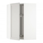 МЕТОД Угл нвсн шкф с вращающ секц - белый, Лерх светло-серый, 68x100 см