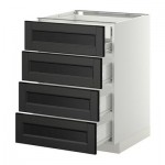 МЕТОД / ФОРВАРА Нплн шк 4фрнт/2нзк/3срд ящ - 60x60 см, Лаксарби черно-коричневый, белый МЕТОД / ФОРВАРА Нплн шк 4фрнт/2нзк/3срд ящ - 60x60 см, Лаксарби черно-коричневый, белый