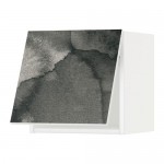 МЕТОД Горизонтальный навесной шкаф - белый, Кальвиа с печатным рисунком, 40x40 см