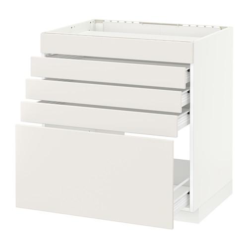 METOD/FÖRVARA напольн шк д/вар панели/5фасад/4ящ цвет алюминия