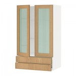 МЕТОД / ФОРВАРА Навесной шкаф/2 стек дв/2 ящика - 60x100 см, Экестад дуб, белый МЕТОД / ФОРВАРА Навесной шкаф/2 стек дв/2 ящика - 60x100 см, Экестад дуб, белый