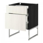 МЕТОД / ФОРВАРА Наполн шк 2 фрнт/3 средн ящ - 60x60x60 см, Росдаль белый ясень, под дерево черный МЕТОД / ФОРВАРА Наполн шк 2 фрнт/3 средн ящ - 60x60x60 см, Росдаль белый ясень, под дерево черный