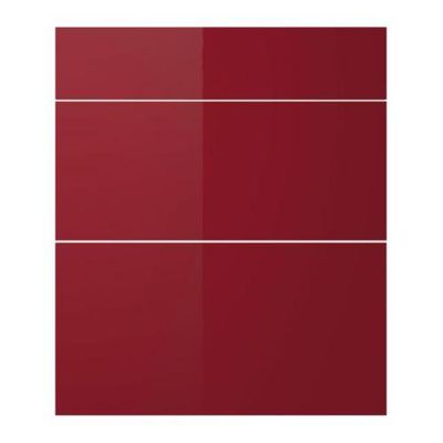АБСТРАКТ Фронтальная панель ящика,3 штуки - красный/глянцевый, 40x70 см