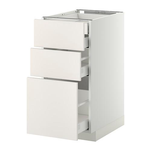 МЕТОД / МАКСИМЕРА Нплн шк 3 фрнт/2нзк/1срд/1вс ящ - белый, Веддинге белый, 40x60 см