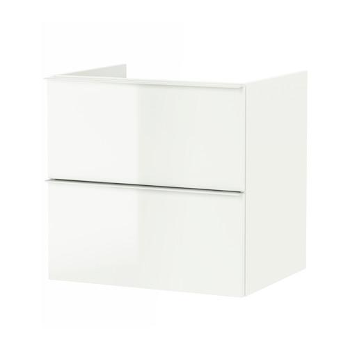 GODMORGON шкаф для раковины с 2 ящ глянцевый белый 60x47x58 cm