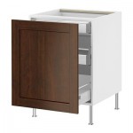 ФАКТУМ Напольный шкаф с выдвижной секцией - Роккхаммар коричневый, 50 см ФАКТУМ Напольный шкаф с выдвижной секцией - Роккхаммар коричневый, 50 см