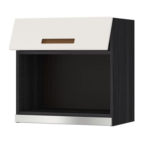 МЕТОД Навесной шкаф для СВЧ-печи - 60x60 см, Мэрста белый, под дерево черный