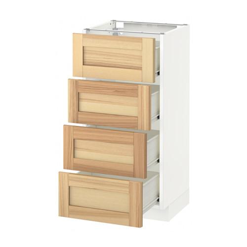 МЕТОД / ФОРВАРА Напольн шкаф 4 фронт панели/4 ящика - белый, Торхэмн естественный ясень, 40x37 см МЕТОД / ФОРВАРА Напольн шкаф 4 фронт панели/4 ящика - белый, Торхэмн естественный ясень, 40x37 см