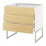 МЕТОД / МАКСИМЕРА Нплн шк 3 фрнт/3 средн ящика - 80x60x60 см, Тингсрид под березу, белый МЕТОД / МАКСИМЕРА Нплн шк 3 фрнт/3 средн ящика - 80x60x60 см, Тингсрид под березу, белый