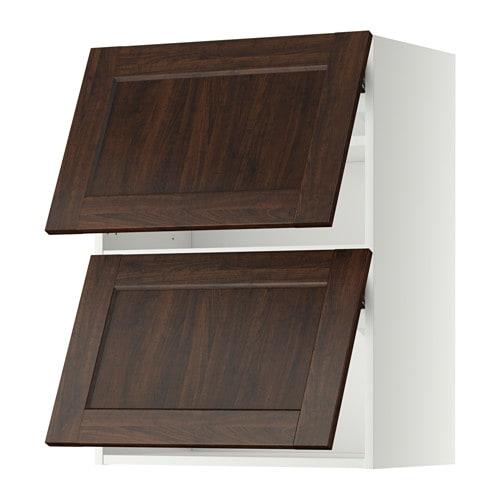 МЕТОД Навесной шкаф/2 дверцы, горизонтал - белый, Эдсерум под дерево коричневый, 60x80 см МЕТОД Навесной шкаф/2 дверцы, горизонтал - белый, Эдсерум под дерево коричневый, 60x80 см