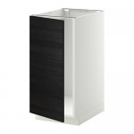 МЕТОД Наполный шкаф д/мойки/мусорн конт - белый, Тингсрид под дерево черный МЕТОД Наполный шкаф д/мойки/мусорн конт - белый, Тингсрид под дерево черный