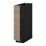 МЕТОД Напольный шкаф с полками - 20x60 см, Брокхульт под грецкий орех светло-серый, под дерево черный МЕТОД Напольный шкаф с полками - 20x60 см, Брокхульт под грецкий орех светло-серый, под дерево черный