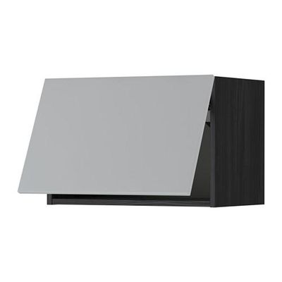 МЕТОД Горизонтальный навесной шкаф - 60x40 см, Веддинге серый, под дерево черный