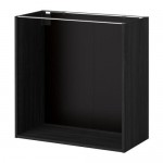МЕТОД Каркас напольного шкафа - под дерево черный, 80x37x80 см
