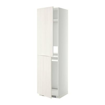 МЕТОД Высок шкаф д холодильн/мороз - 60x60x220 см, Росдаль белый ясень, белый