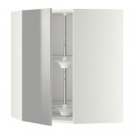 METOD угл нвсн шкф с вращающ секц белый/Гревста нержавеющ сталь 67.5x67.5x80 cm