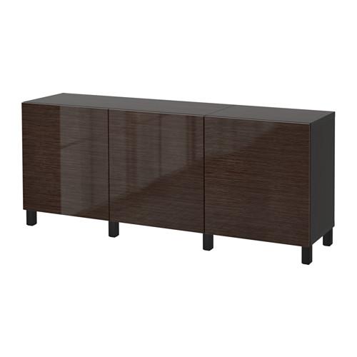 БЕСТО Комбинация для хранения с дверцами - черно-коричневый/Сельсвикен глянцевый/коричневый БЕСТО Комбинация для хранения с дверцами - черно-коричневый/Сельсвикен глянцевый/коричневый