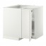 METOD угл напольн шкаф с вращающ секц белый/Хэггеби белый 87.5x88 cm