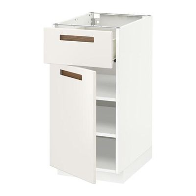 МЕТОД / ФОРВАРА Напольный шкаф с ящиком/дверью - 40x60 см, Мэрста белый, белый