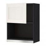 METOD навесной шкаф для СВЧ-печи черный/Сэведаль белый 60x80 см