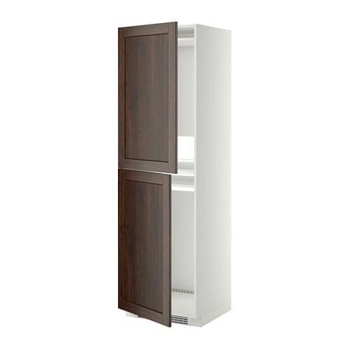 МЕТОД Высок шкаф д холодильн/мороз - белый, Эдсерум под дерево коричневый, 60x60x200 см МЕТОД Высок шкаф д холодильн/мороз - белый, Эдсерум под дерево коричневый, 60x60x200 см