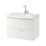 ГОДМОРГОН / ЭДЕБОВИКЕН Шкаф для раковины с 2 ящ - белый