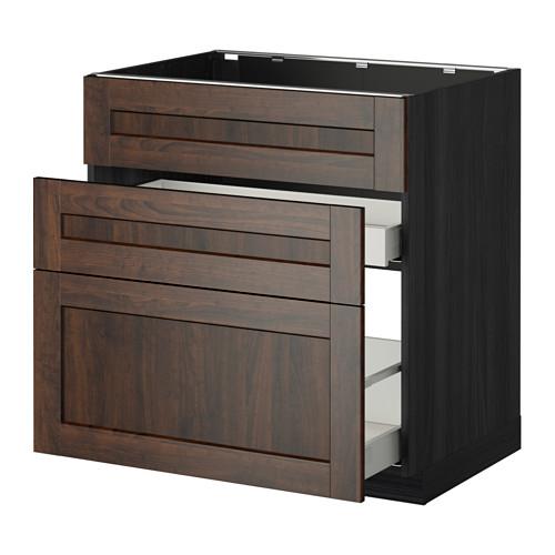 МЕТОД / МАКСИМЕРА Напольн шк п-мойку+3фрнт пнл/2ящ - под дерево черный, Эдсерум под дерево коричневый, 80x60 см МЕТОД / МАКСИМЕРА Напольн шк п-мойку+3фрнт пнл/2ящ - под дерево черный, Эдсерум под дерево коричневый, 80x60 см