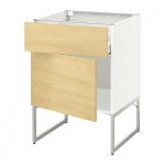 МЕТОД / МАКСИМЕРА Напольный шкаф с ящиком/дверью - 60x60x60 см, Тингсрид под березу, белый МЕТОД / МАКСИМЕРА Напольный шкаф с ящиком/дверью - 60x60x60 см, Тингсрид под березу, белый