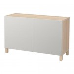 БЕСТО Комбинация для хранения с дверцами - под беленый дуб/Лаппвикен светло-серый БЕСТО Комбинация для хранения с дверцами - под беленый дуб/Лаппвикен светло-серый