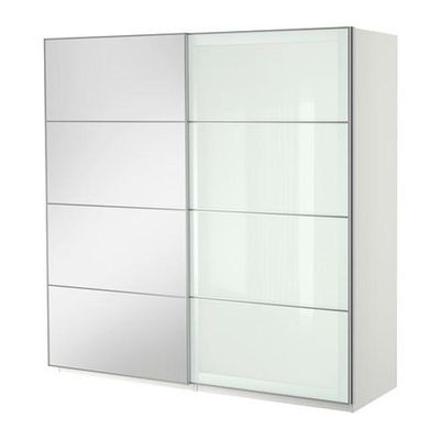 ПАКС Гардероб с раздвижными дверьми - белый, 200x66x201 см ПАКС Гардероб с раздвижными дверьми - белый, 200x66x201 см