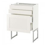 МЕТОД / ФОРВАРА Напольн шкаф 3фронт пнл/2низ/2ср ящ - 60x37x60 см, Сэведаль белый, белый МЕТОД / ФОРВАРА Напольн шкаф 3фронт пнл/2низ/2ср ящ - 60x37x60 см, Сэведаль белый, белый