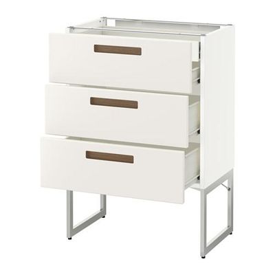 МЕТОД / ФОРВАРА Напольн шкаф 3фронт пнл/2низ/2ср ящ - 60x37x60 см, Мэрста белый, белый МЕТОД / ФОРВАРА Напольн шкаф 3фронт пнл/2низ/2ср ящ - 60x37x60 см, Мэрста белый, белый