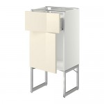 МЕТОД / ФОРВАРА Напольный шкаф с ящиком/дверью - 40x37x60 см, Рингульт глянцевый кремовый, белый МЕТОД / ФОРВАРА Напольный шкаф с ящиком/дверью - 40x37x60 см, Рингульт глянцевый кремовый, белый