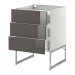 МЕТОД / ФОРВАРА Нплн шк 3 фрнт/3 средн ящика - 60x60x60 см, Рингульт глянцевый серый, белый МЕТОД / ФОРВАРА Нплн шк 3 фрнт/3 средн ящика - 60x60x60 см, Рингульт глянцевый серый, белый