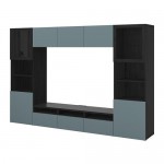 BESTÅ шкаф для ТВ, комбин/стеклян дверцы серый BESTÅ шкаф для ТВ, комбин/стеклян дверцы серый