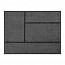 KÖGE придверный коврик серый/черный 69x90 cm