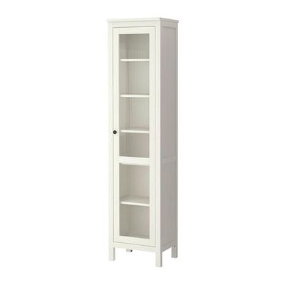 ХЕМНЭС Шкаф-витрина - белая морилка