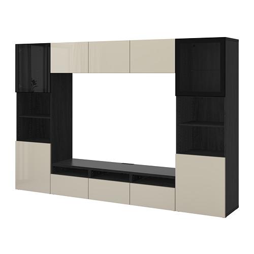 BESTÅ шкаф для ТВ, комбин/стеклян дверцы BESTÅ шкаф для ТВ, комбин/стеклян дверцы