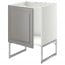 МЕТОД Напольный шкаф для раковины - белый, Будбин серый