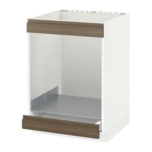 МЕТОД / МАКСИМЕРА Напол шк д/вароч панели+духовки/ящ - белый, Воксторп под грецкий орех МЕТОД / МАКСИМЕРА Напол шк д/вароч панели+духовки/ящ - белый, Воксторп под грецкий орех