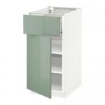МЕТОД / ФОРВАРА Напольный шкаф с ящиком/дверью - белый, Калларп глянцевый светло-зеленый, 40x60 см МЕТОД / ФОРВАРА Напольный шкаф с ящиком/дверью - белый, Калларп глянцевый светло-зеленый, 40x60 см
