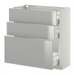 METOD нплн шк 3 фрнт/3 средн ящика цвет алюминия