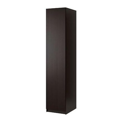 ПАКС Гардероб с 1 дверью - Пакс Нексус черно-коричневый, черно-коричневый, 50x60x201 см