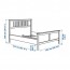 HEMNES каркас кровати белая морилка/Лонсет 140x200 cm