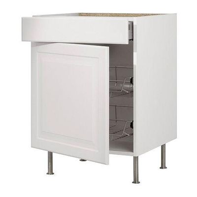 ФАКТУМ Напольн шкаф с пров корз/ящ/дверью - Лидинго белый с оттенком, 40 см ФАКТУМ Напольн шкаф с пров корз/ящ/дверью - Лидинго белый с оттенком, 40 см