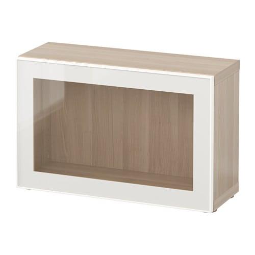 БЕСТО Стеллаж со стеклянн дверью - под беленый дуб/Глассвик белый прозрачное стекло БЕСТО Стеллаж со стеклянн дверью - под беленый дуб/Глассвик белый прозрачное стекло