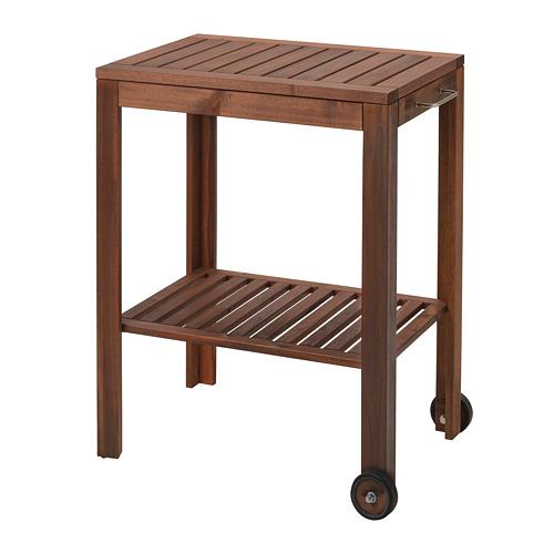 ÄPPLARÖ/KLASEN тележка,д/сада коричневая морилка