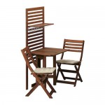 ЭПЛАРО Панель+стол+2 стула - Эпларо коричневая морилка/Холло бежевый