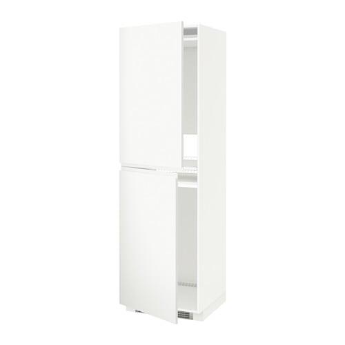 МЕТОД Высок шкаф д холодильн/мороз - белый, Воксторп матовый белый, 60x60x200 см