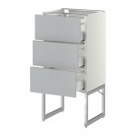 МЕТОД / МАКСИМЕРА Нплн шк 3 фрнт/3 средн ящика - 40x37x60 см, Веддинге серый, белый МЕТОД / МАКСИМЕРА Нплн шк 3 фрнт/3 средн ящика - 40x37x60 см, Веддинге серый, белый